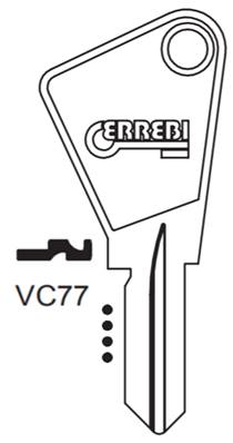 Boîte de 100 ébauches de clés VC77